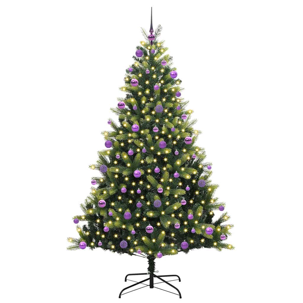 Künstlicher klappbarer Weihnachtsbaum 300 LEDs Grün 210 cm