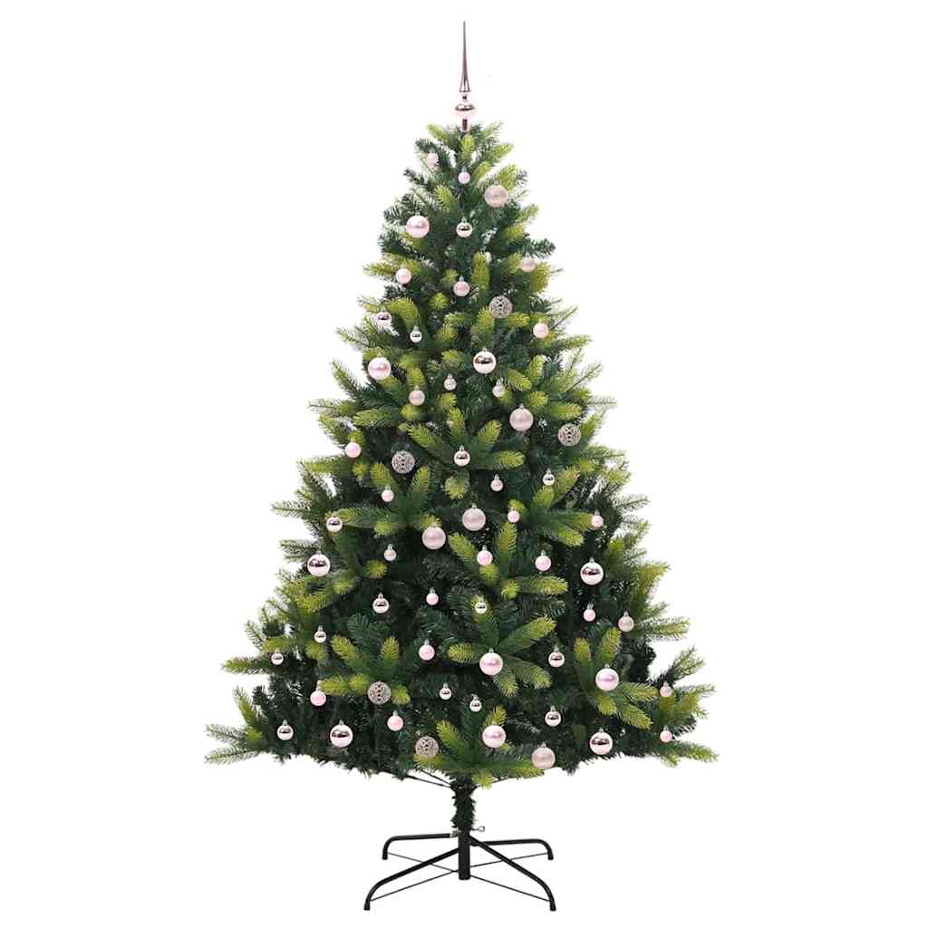 Künstlicher Klappbarer Weihnachtsbaum 300 LEDs Grün 240 cm
