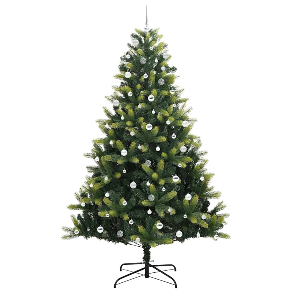 Künstlicher Klappbarer Weihnachtsbaum 300 LEDs Grün 240 cm