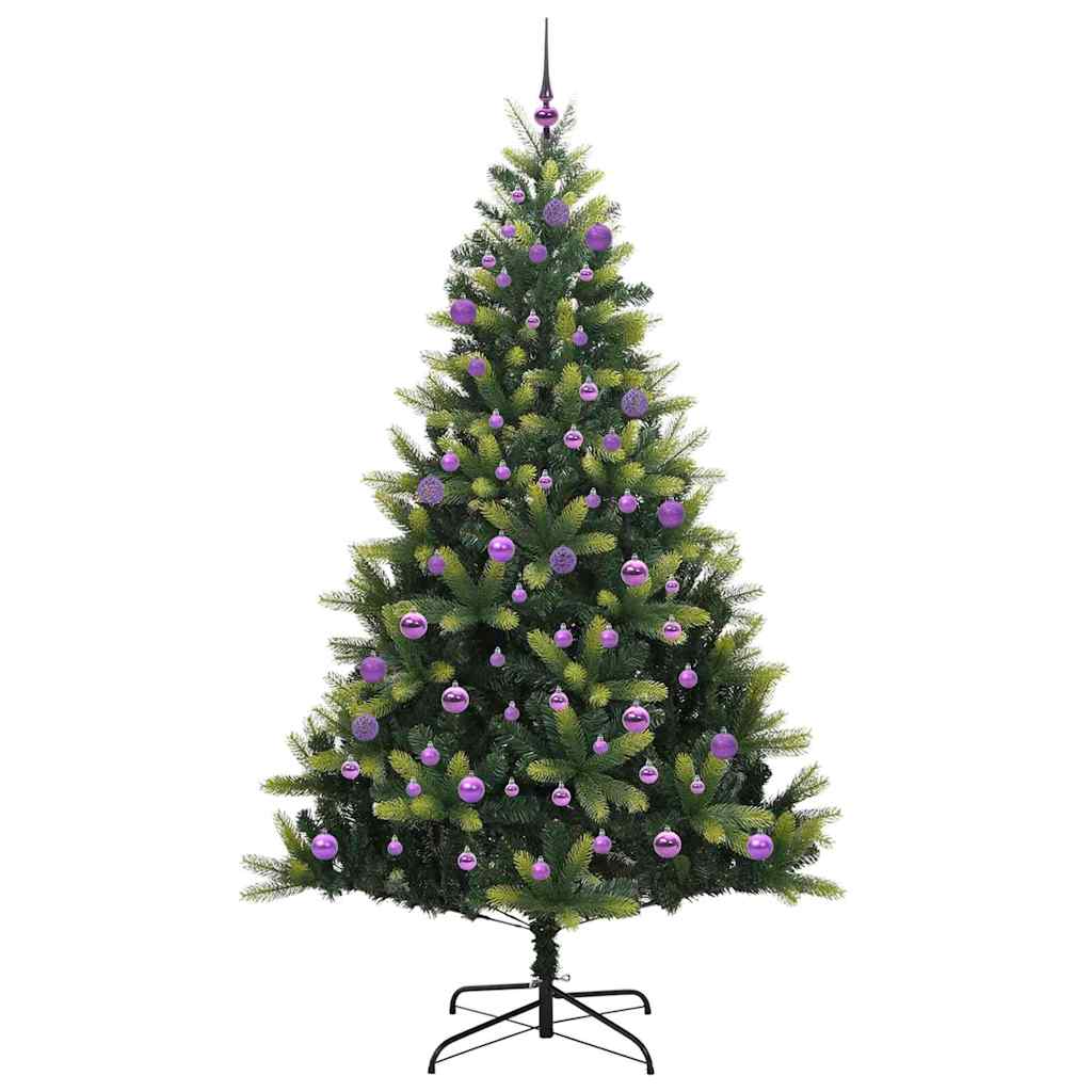 Künstlicher Klappbarer Weihnachtsbaum 300 LEDs Grün 240 cm