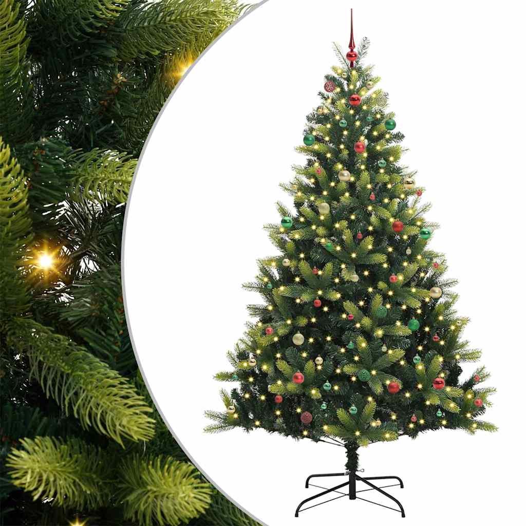 Künstlicher Gelenk-Weihnachtsbaum 300 LEDs Grün 240 cm