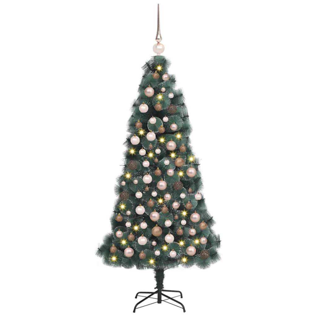 Künstlicher beleuchteter Weihnachtsbaum mit Kugel-Set 120 cm