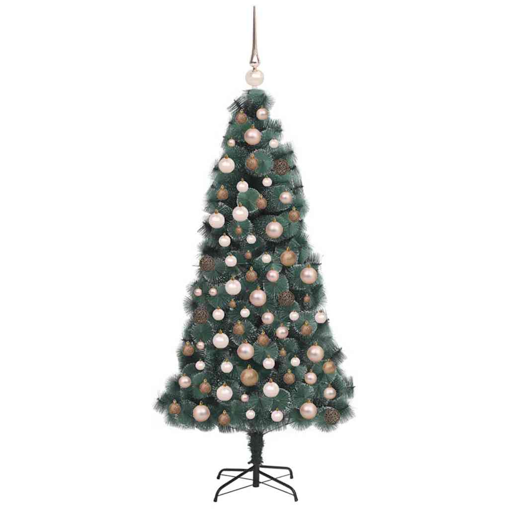 Künstlicher beleuchteter Weihnachtsbaum mit Kugel-Set 120 cm