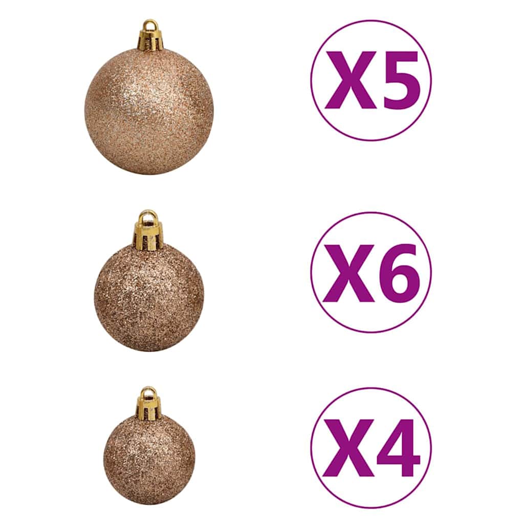 Künstlicher beleuchteter Weihnachtsbaum mit Kugel-Set 120 cm