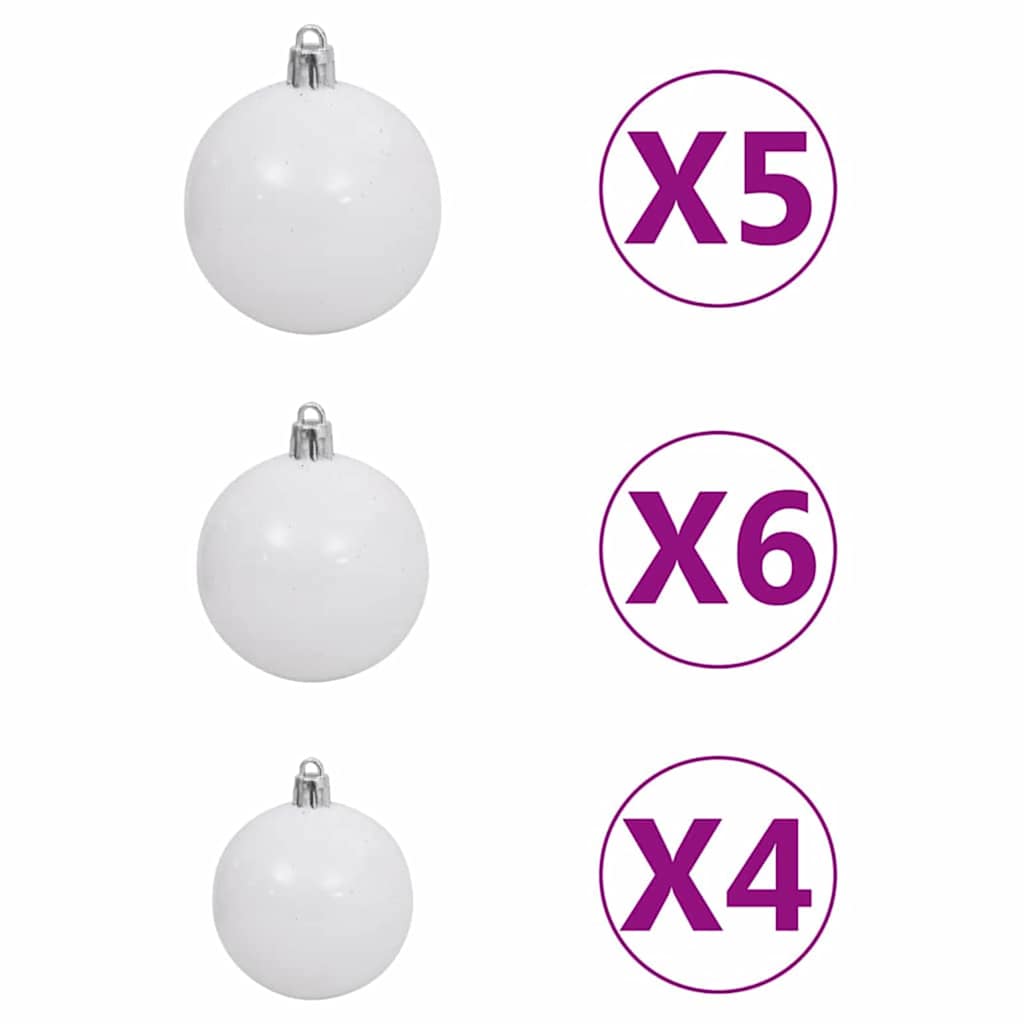Künstlicher beleuchteter Weihnachtsbaum mit Kugel-Set 120 cm