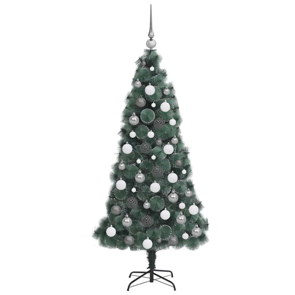 Künstlicher beleuchteter Weihnachtsbaum mit Kugel-Set 120 cm