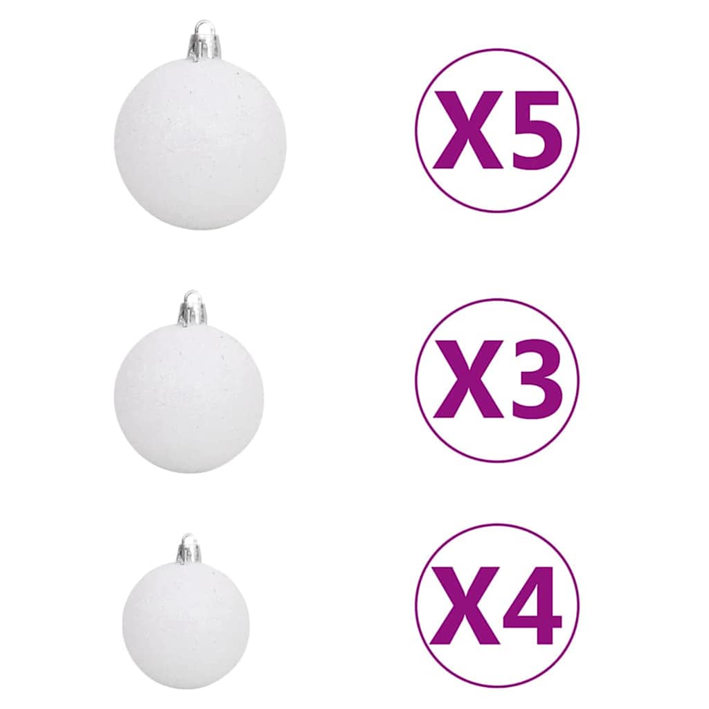 Künstlicher beleuchteter Weihnachtsbaum mit Kugel-Set 120 cm