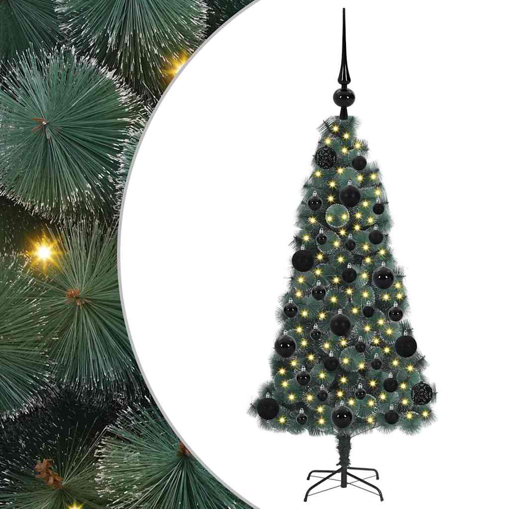 Künstlicher beleuchteter Weihnachtsbaum mit Kugel-Set 120 cm
