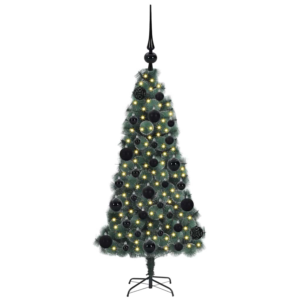 Künstlicher beleuchteter Weihnachtsbaum mit Kugel-Set 120 cm