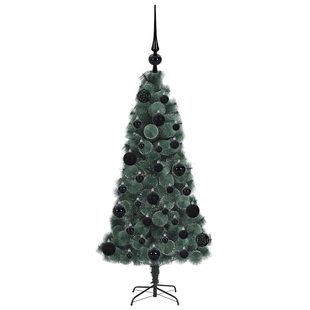 Künstlicher beleuchteter Weihnachtsbaum mit Kugel-Set 120 cm