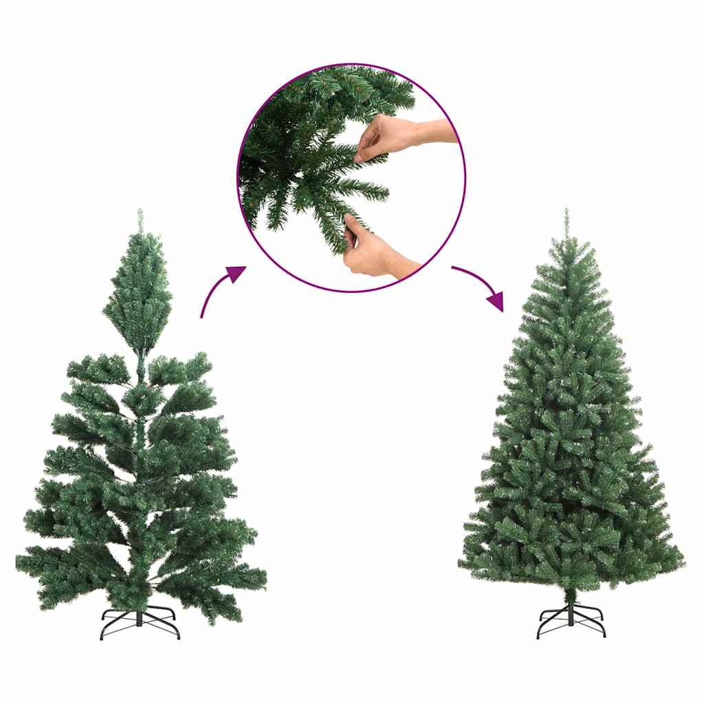 Künstlicher Weihnachtsbaum Grün 180 cm PVC und Stahl