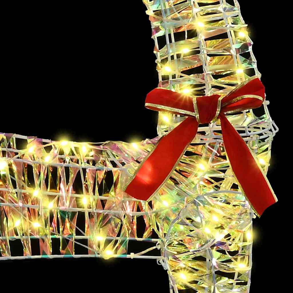 3D Rentier Warmweiß 128 cm PET