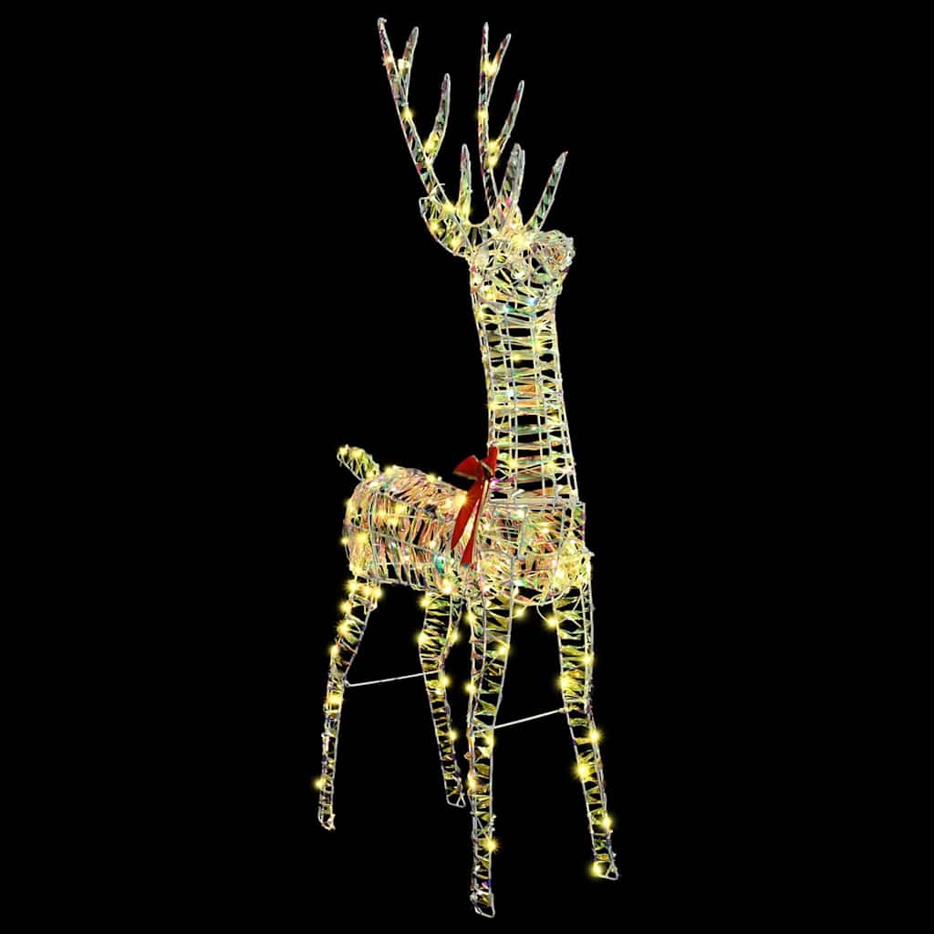 3D Rentier Warmweiß 128 cm PET