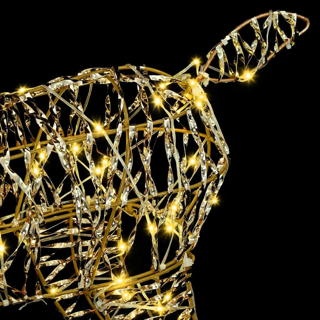 3D Rentier Warmweiß 128 cm PET