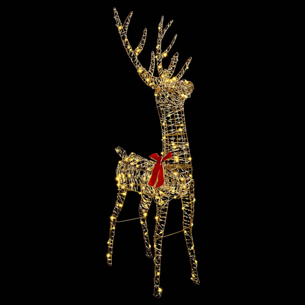 3D Rentier Warmweiß 128 cm PET