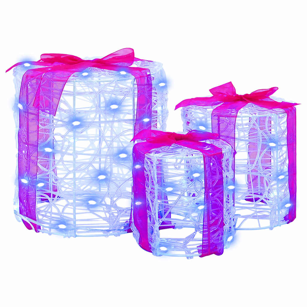 Geschenkbox Dekoration 3 pcs Blau 20 x 20 x 21 cm Acryl