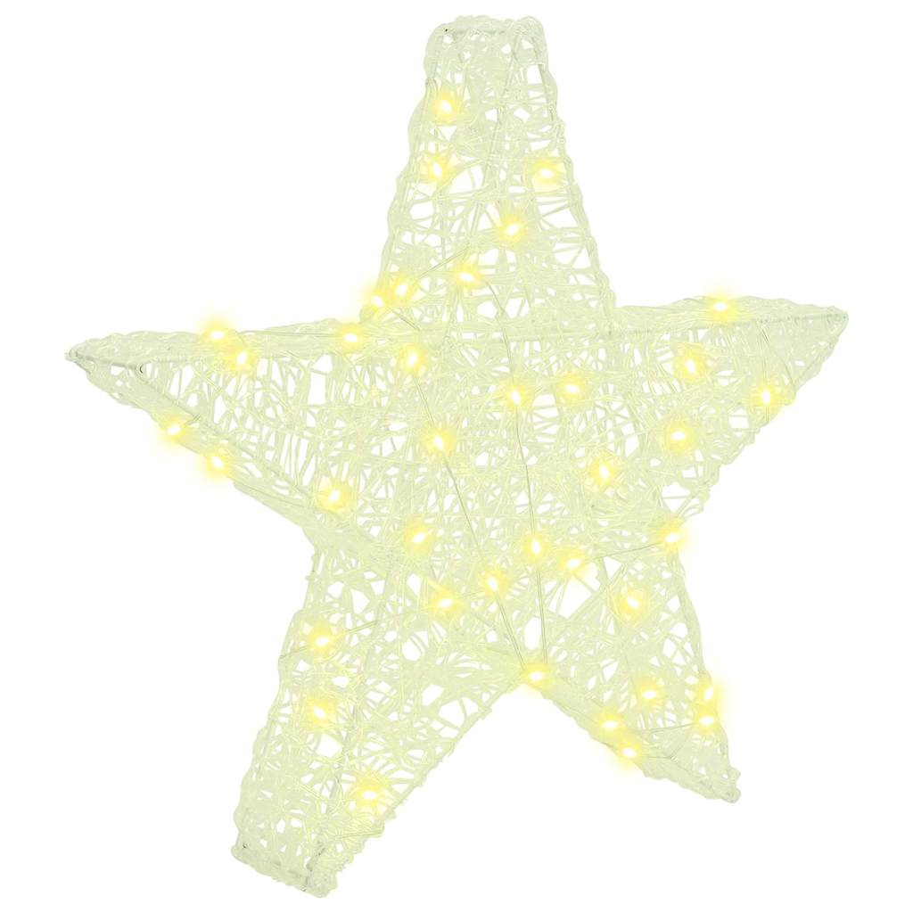 3D Stern mit 50 LEDs Warmweiß 55 x 53,5 x 10 cm Acryl