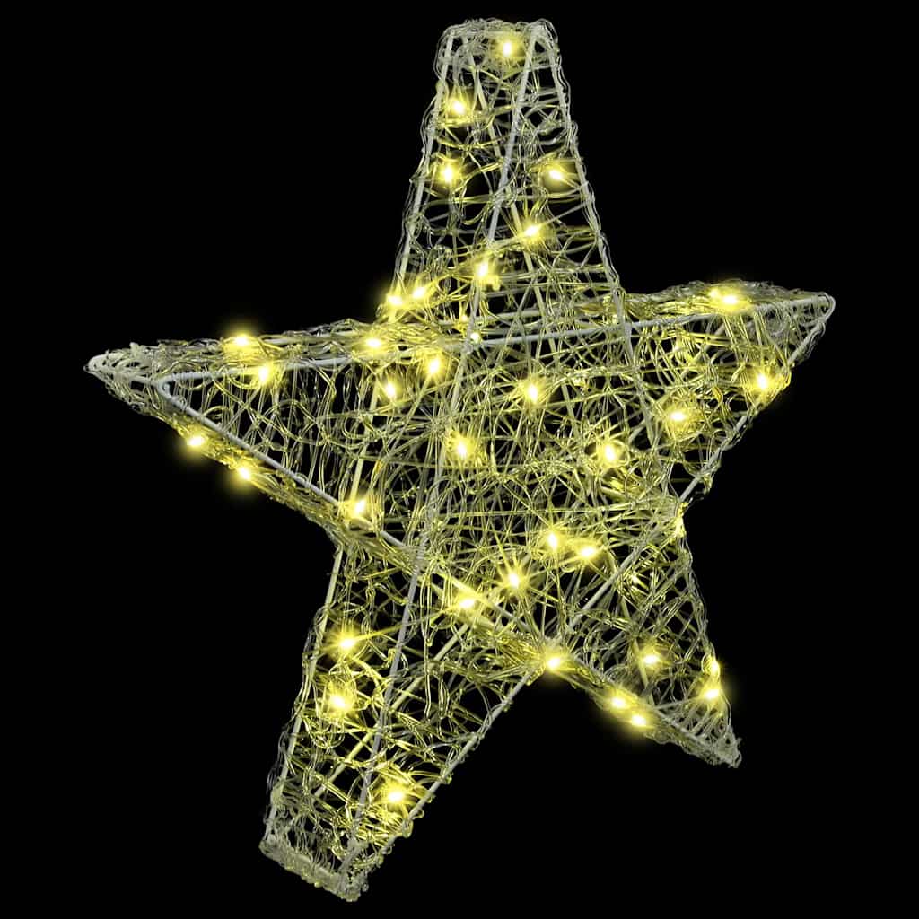 3D Stern mit 50 LEDs Warmweiß 55 x 53,5 x 10 cm Acryl