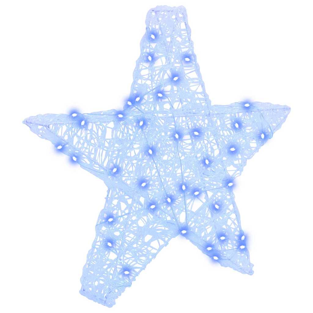 3D Stern mit 50 LEDs Blau 55 x 53,5 x 10 cm Acryl