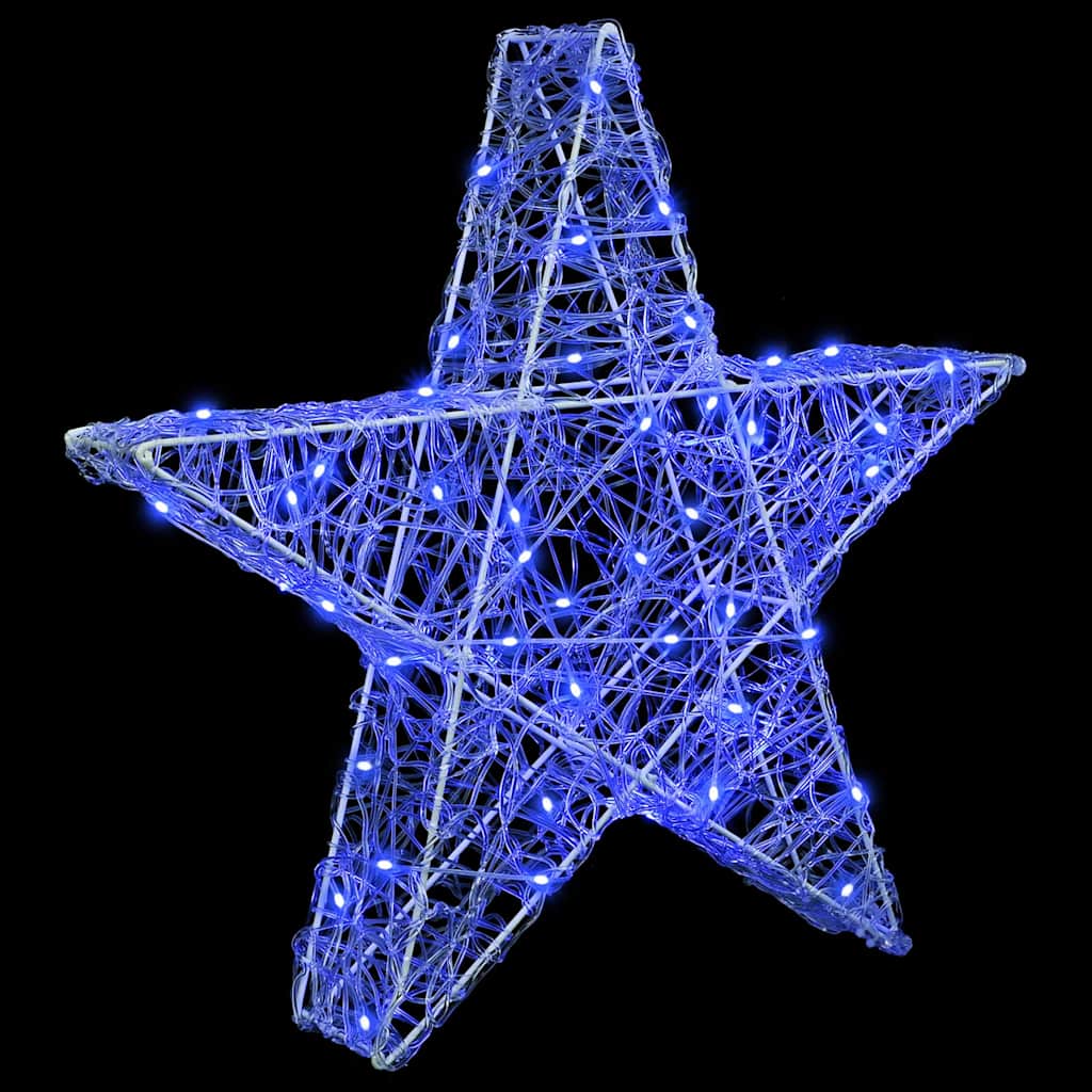 3D Stern mit 50 LEDs Blau 55 x 53,5 x 10 cm Acryl
