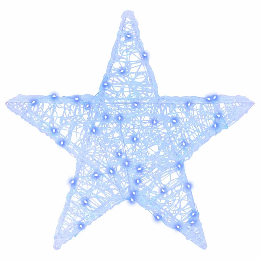 3D Stern mit 50 LEDs Blau 55 x 53,5 x 10 cm Acryl