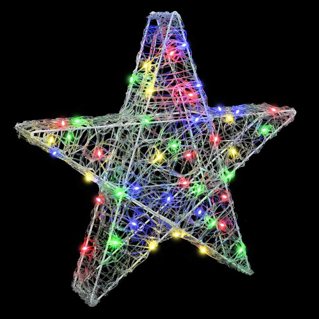 3D Stern mit 50 LEDs Mehrfarbig 55 x 53,5 x 10 cm Acryl