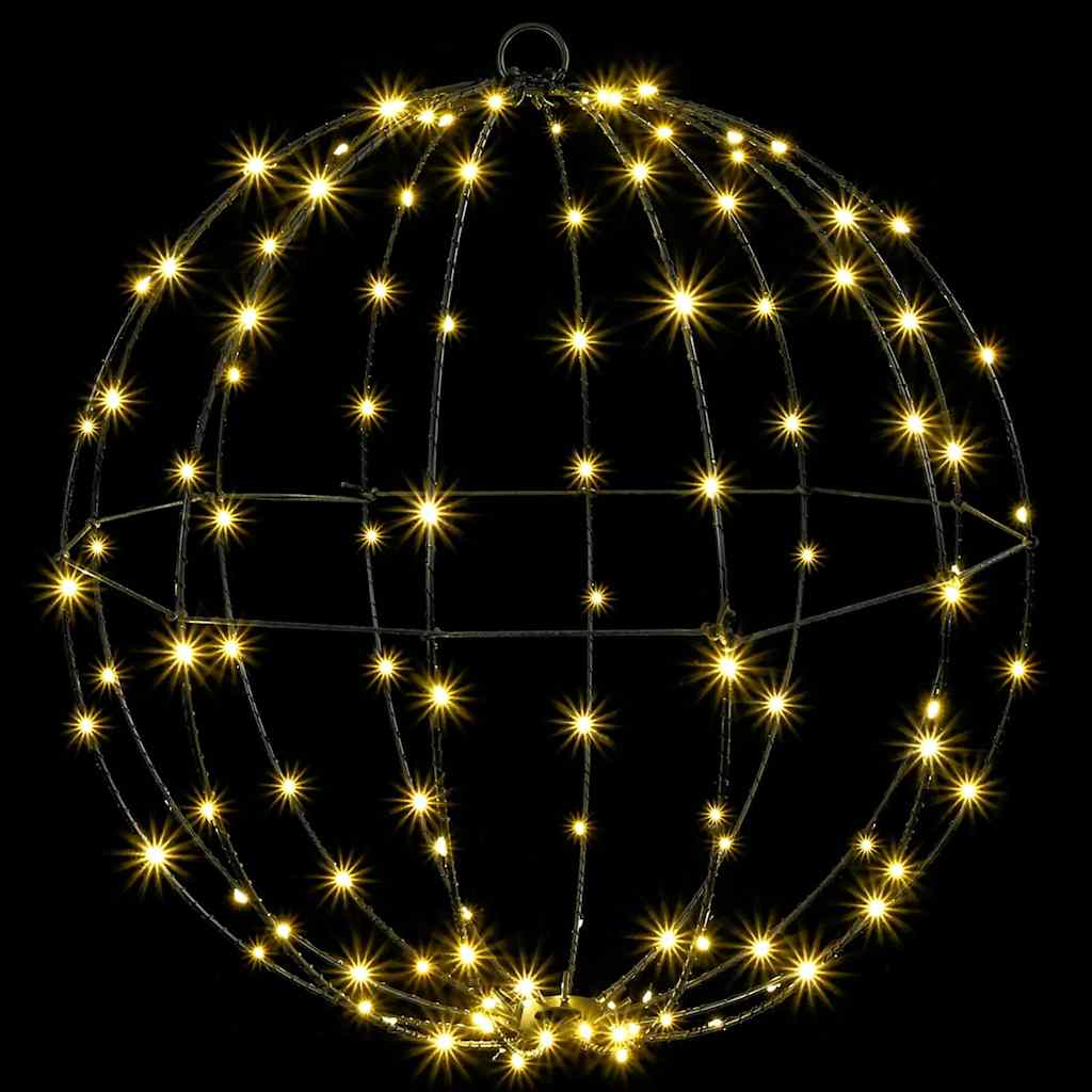 Ball mit 160 LEDs Warmweiß 50 cm Metall