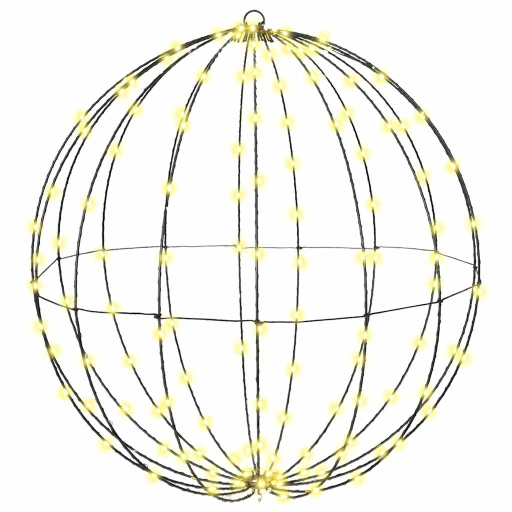 Ball mit 192 LEDs Warmweiß 60 cm Metall