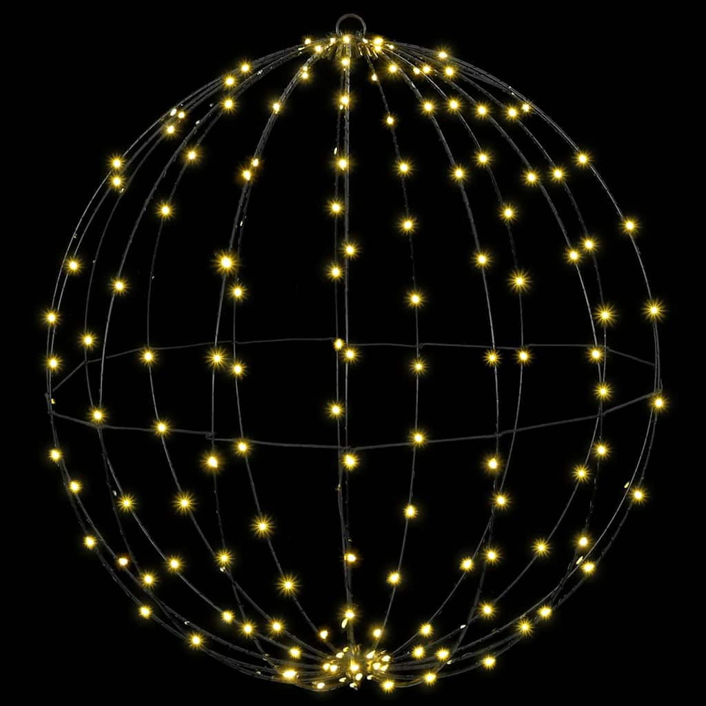 Ball mit 192 LEDs Warmweiß 60 cm Metall