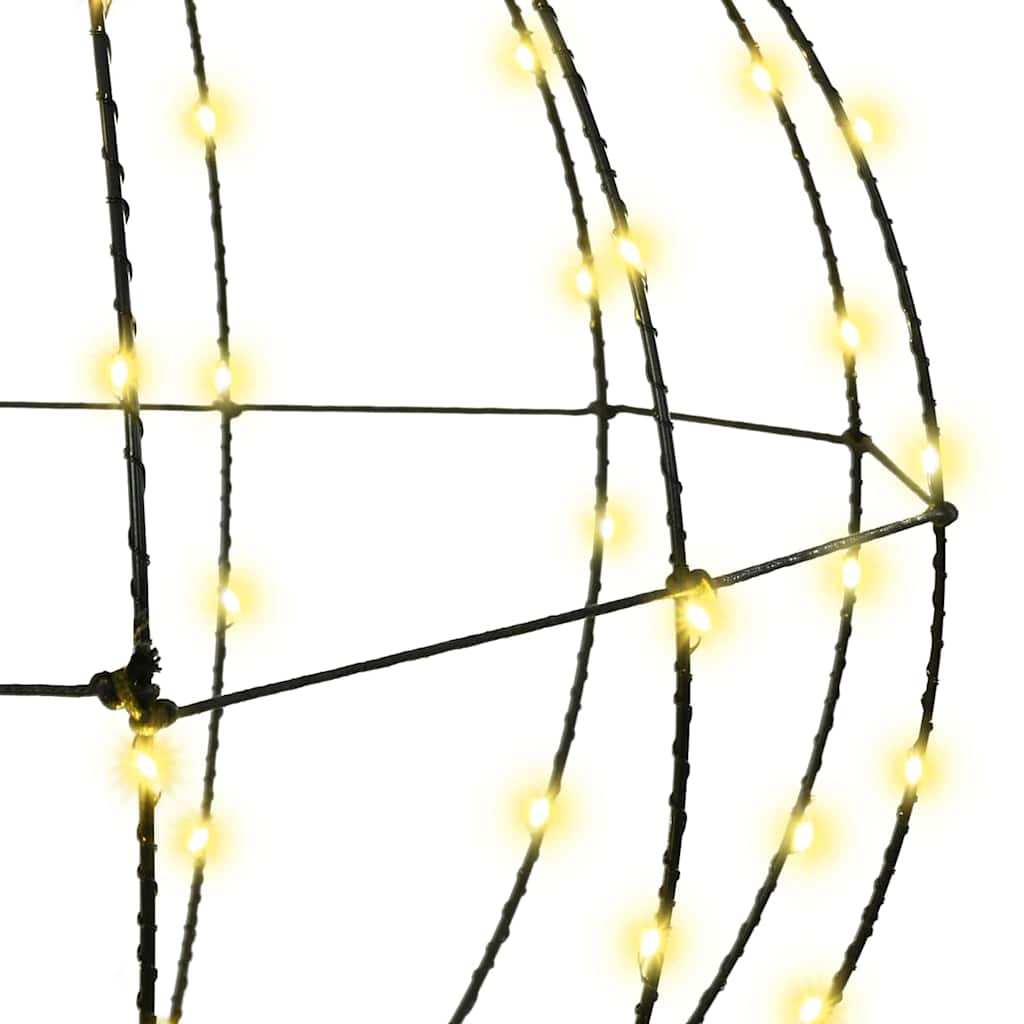 Ball mit 192 LEDs 2 pcs Warmweiß 30 cm Metall
