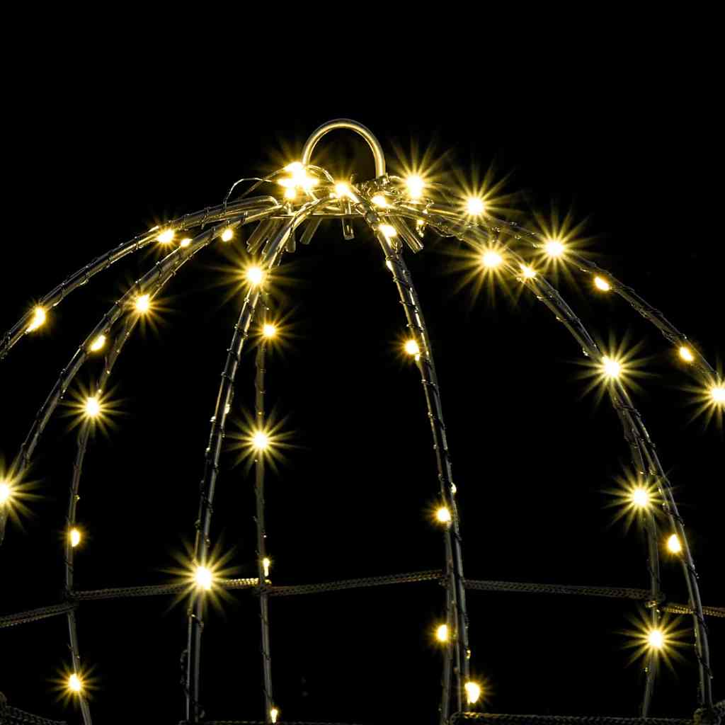 Ball mit 192 LEDs 2 pcs Warmweiß 30 cm Metall