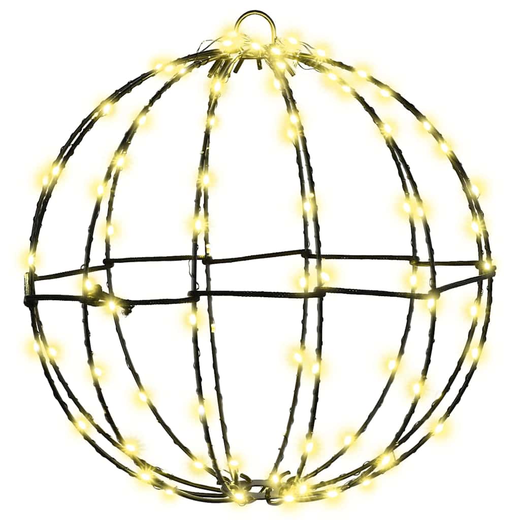 Ball mit 192 LEDs 2 pcs Warmweiß 30 cm Metall