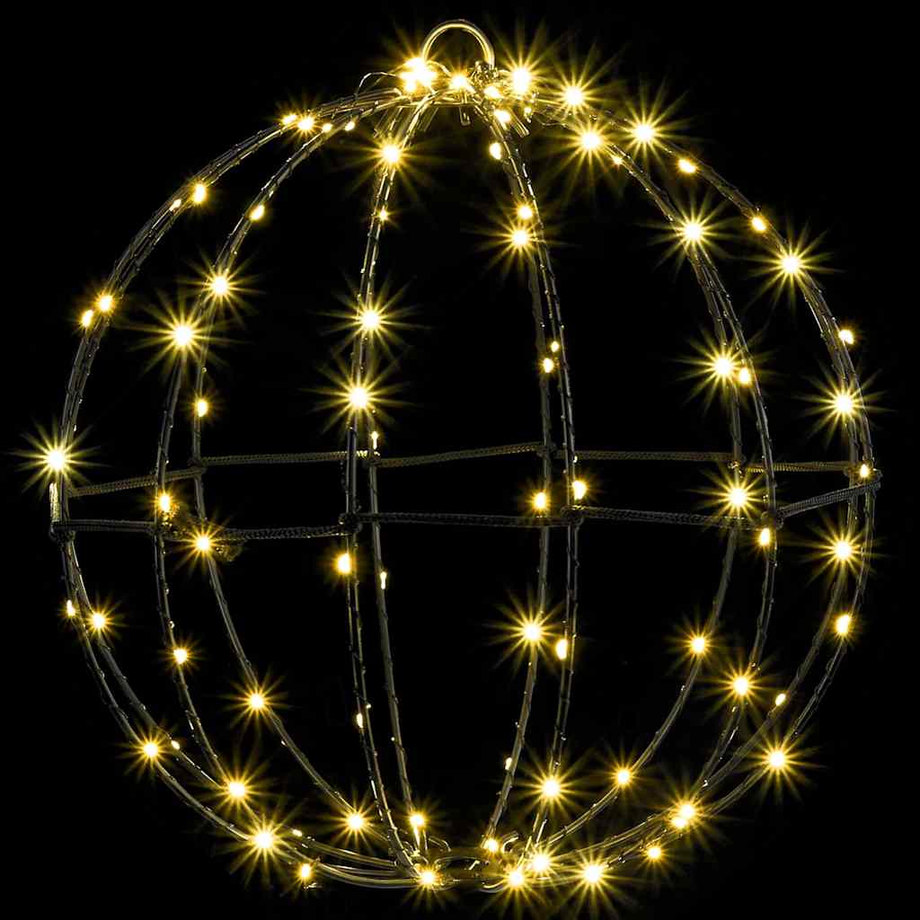 Ball mit 192 LEDs 2 pcs Warmweiß 30 cm Metall