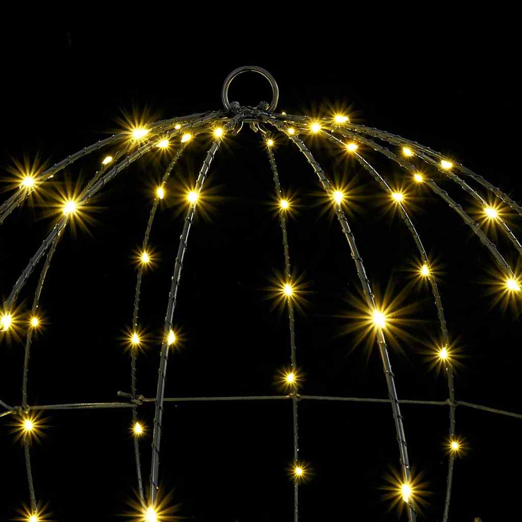 Ball mit 192 LEDs 2 pcs Warmweiß 40 cm Metall