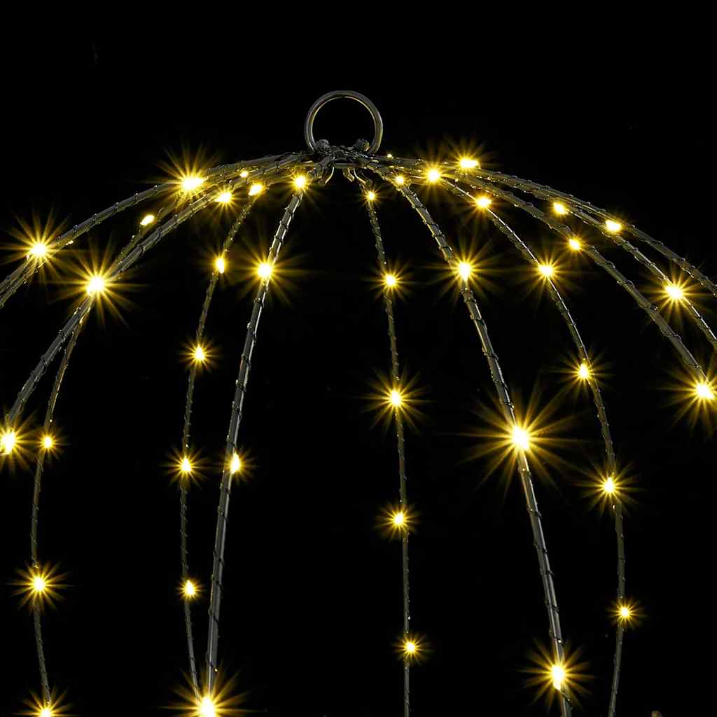 Ball mit 384 LEDs 2 pcs Warmweiß 60 cm Metall