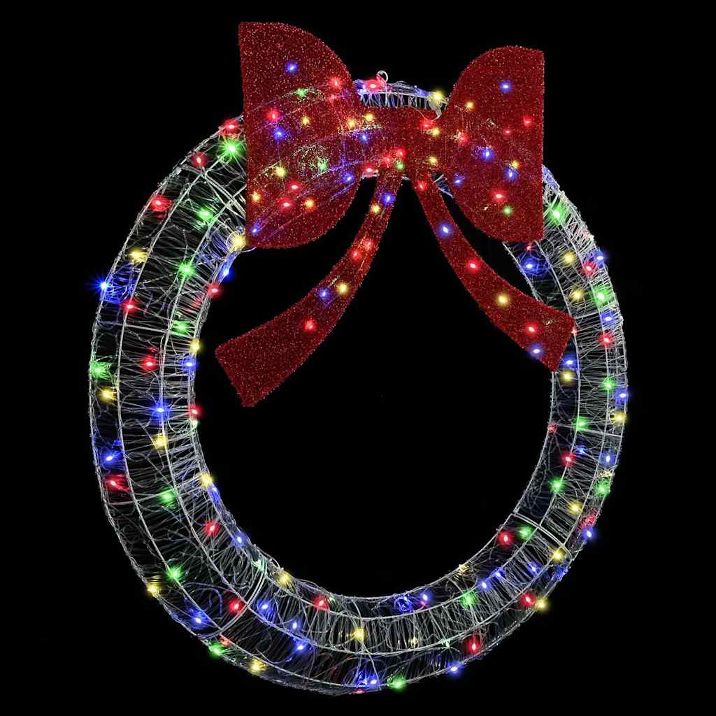 Kranz mit LED -Streifenleuchten Mehrfarbig 120 cm Acryl