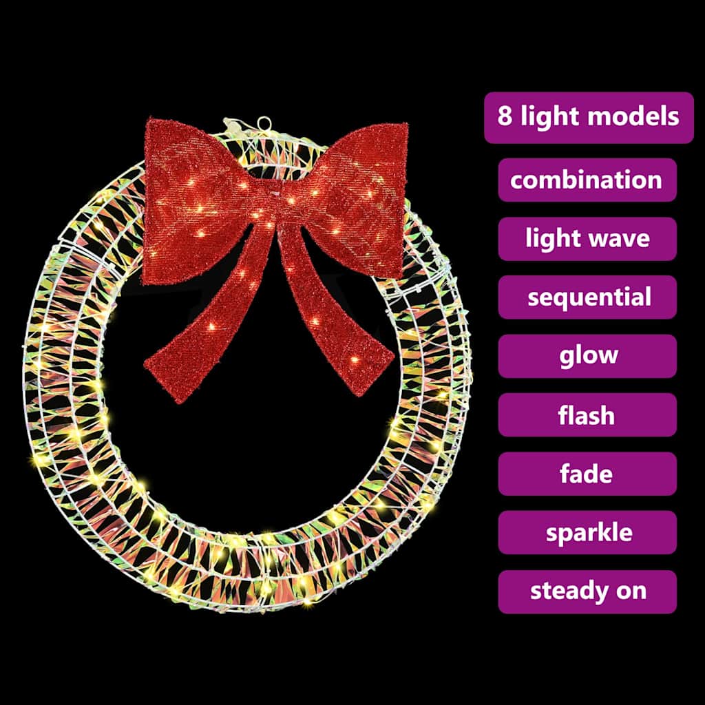 Kranz mit 60 LEDs Warmweiß 75 cm PET