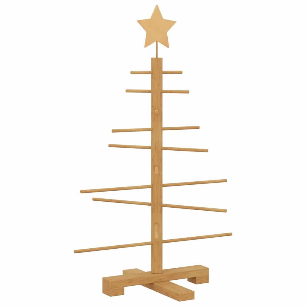 Holz Weihnachtsbaum mit Ständer Braun 75 cm Bambus