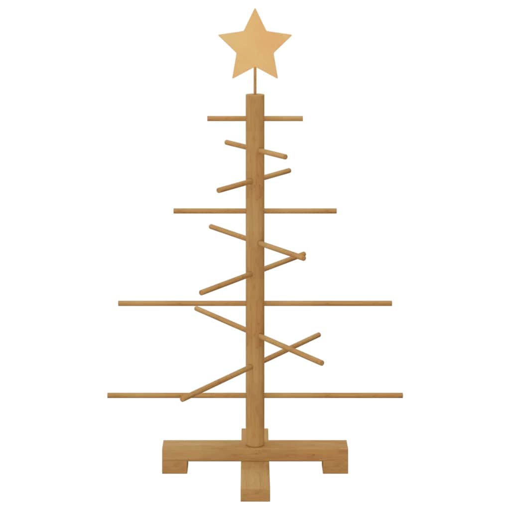 Holz Weihnachtsbaum mit Ständer Braun 75 cm Bambus