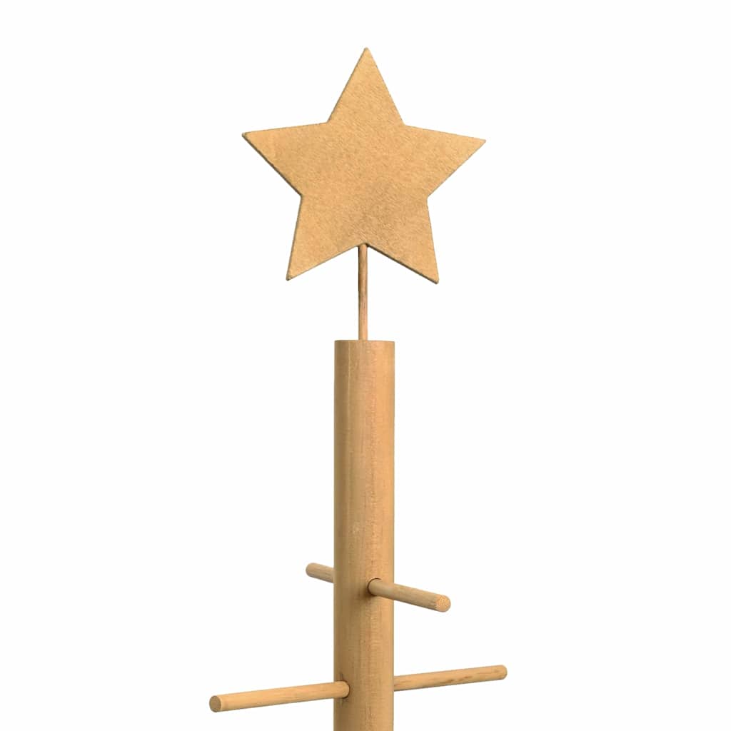 Holz Weihnachtsbaum mit Ständer Braun 125 cm Bambus