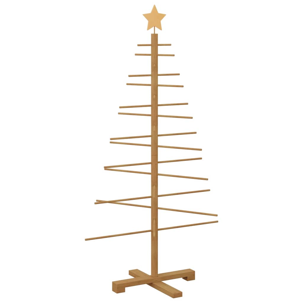 Holz Weihnachtsbaum mit Ständer Braun 125 cm Bambus