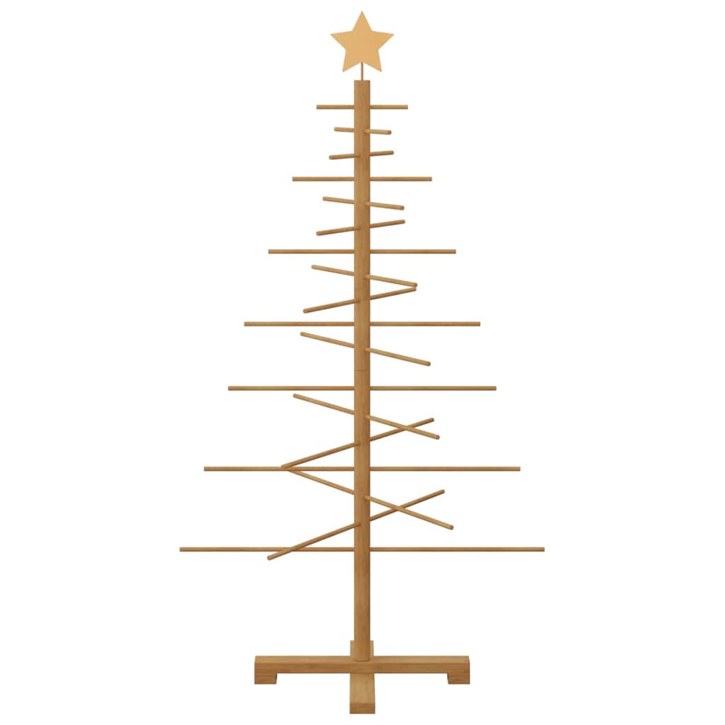 Holz Weihnachtsbaum mit Ständer Braun 125 cm Bambus