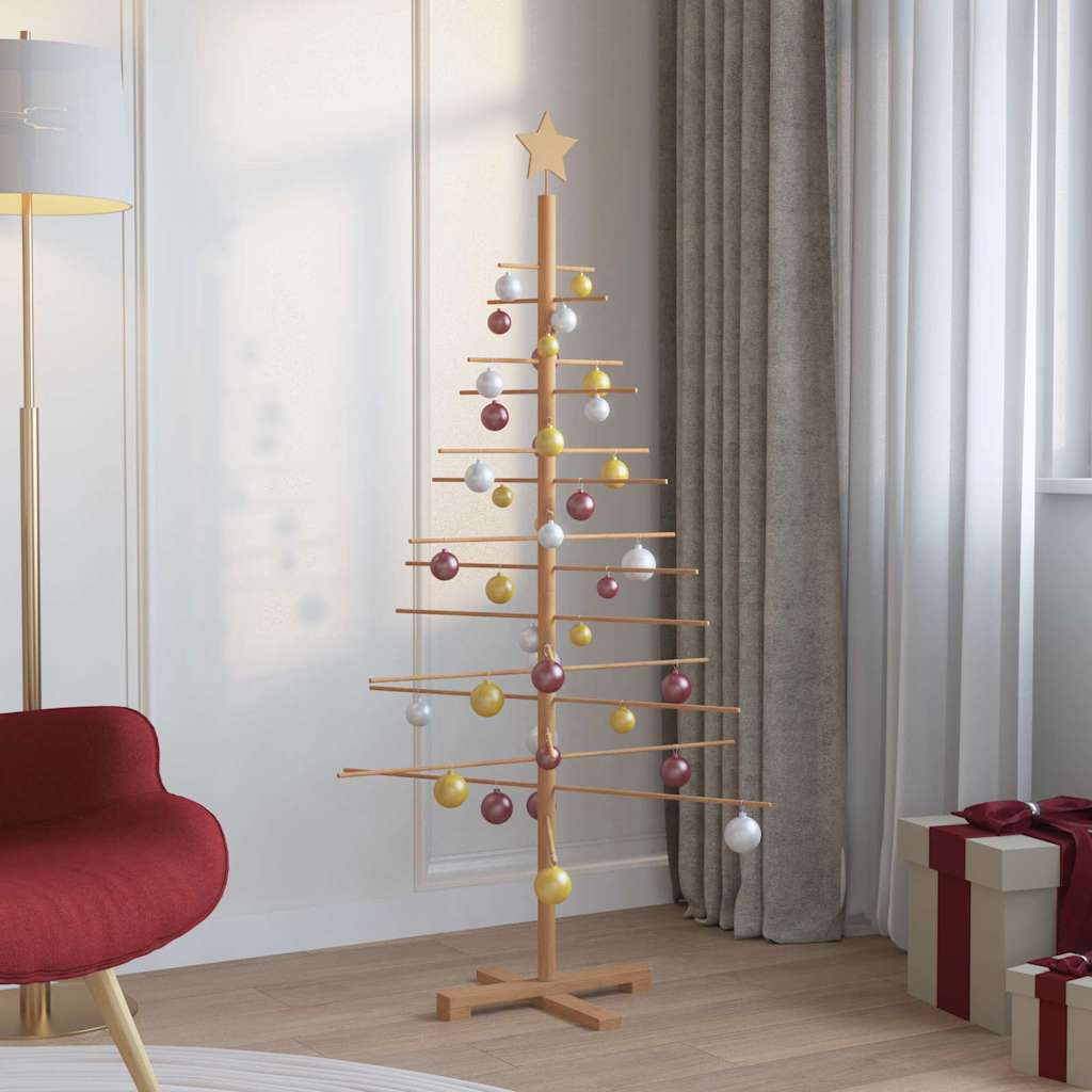 Holz Weihnachtsbaum mit Ständer Braun 150 cm Bambus
