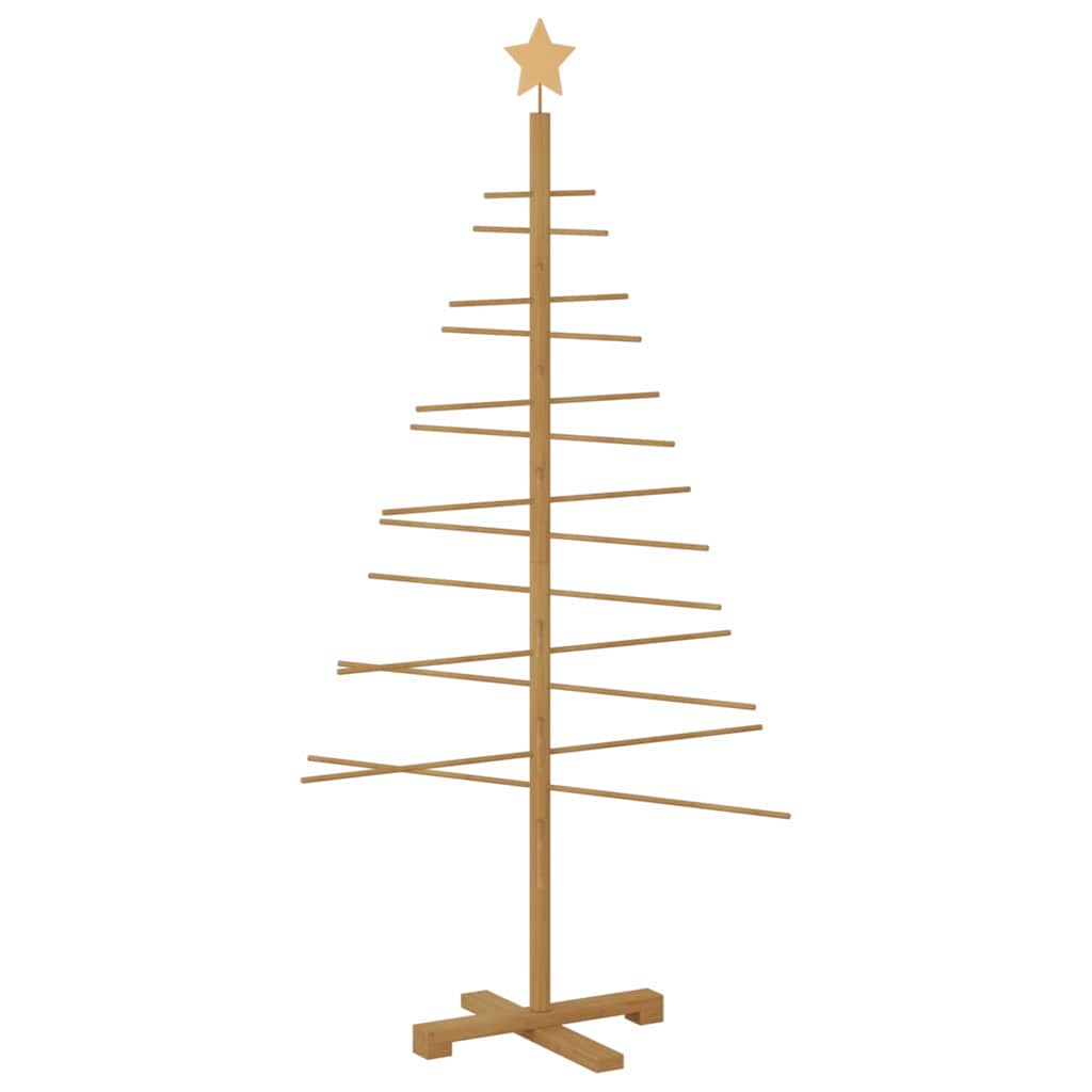 Holz Weihnachtsbaum mit Ständer Braun 150 cm Bambus
