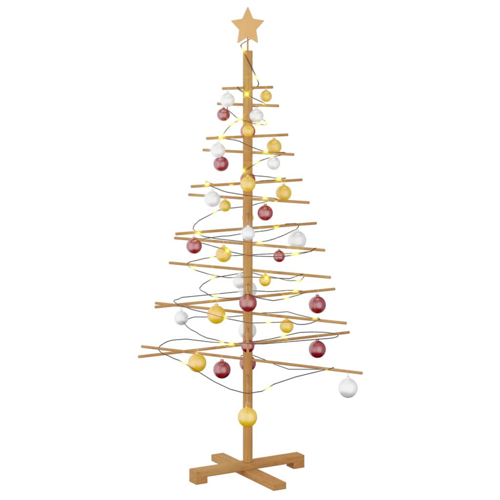 Holz Weihnachtsbaum mit Ständer Braun 150 cm Bambus