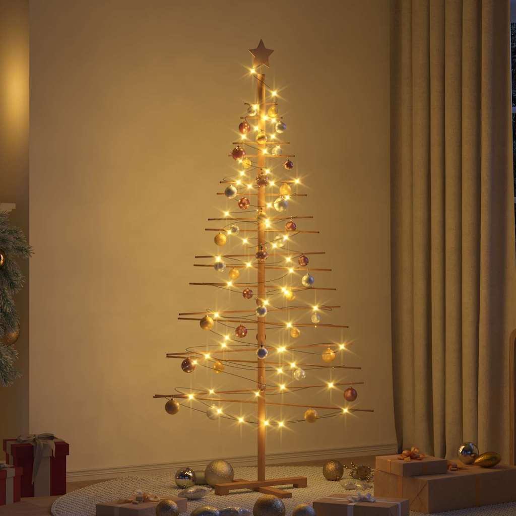 Holz Weihnachtsbaum mit Ständer Braun 180 cm Bambus