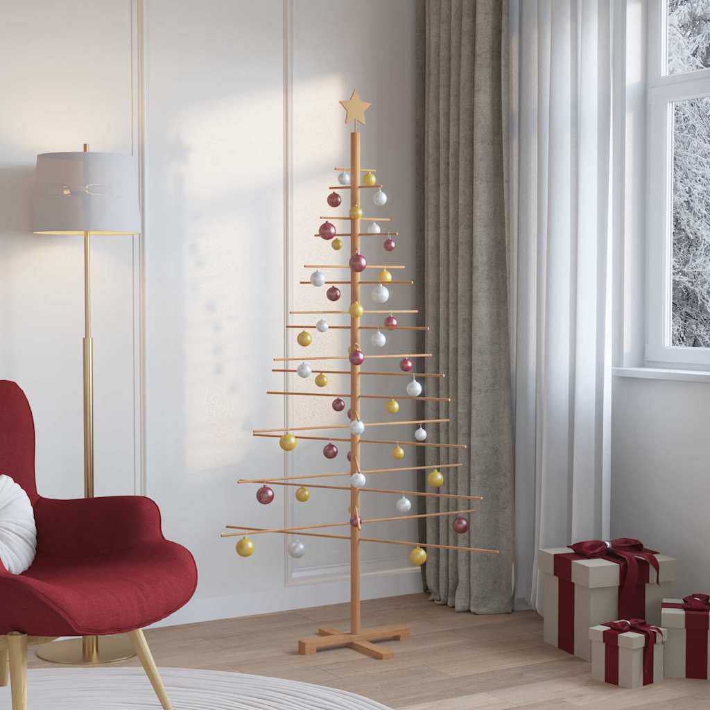 Holz Weihnachtsbaum mit Ständer Braun 180 cm Bambus