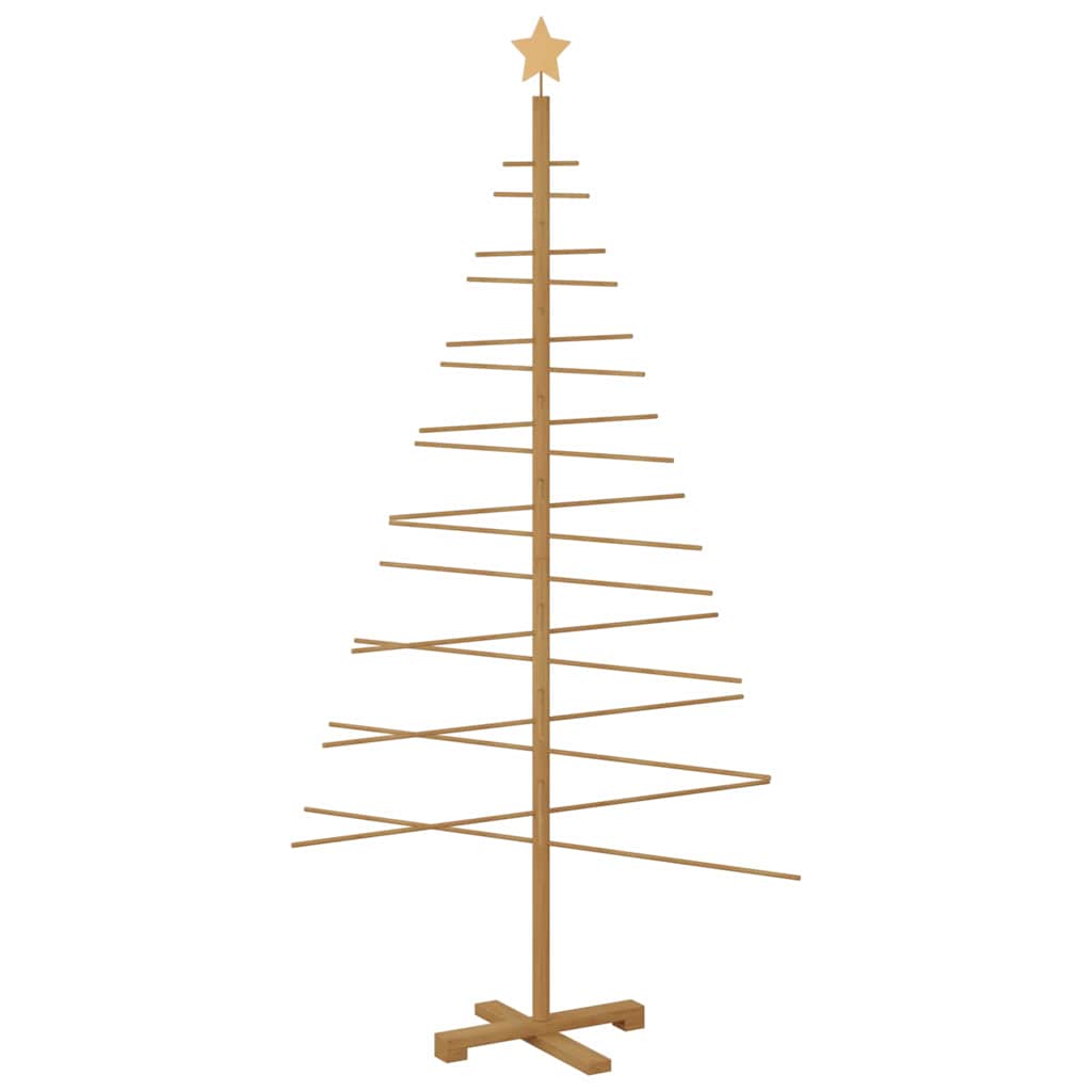 Holz Weihnachtsbaum mit Ständer Braun 180 cm Bambus
