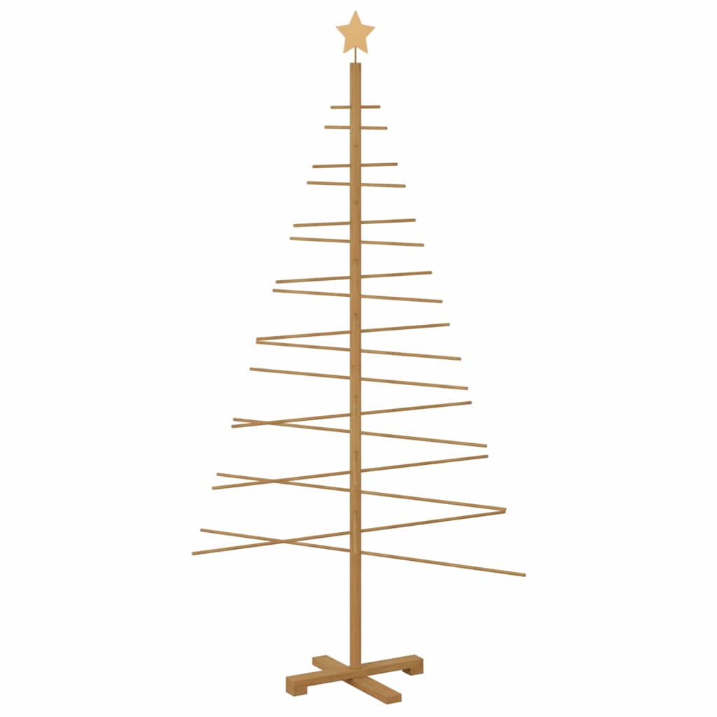 Holz Weihnachtsbaum mit Ständer Braun 180 cm Bambus