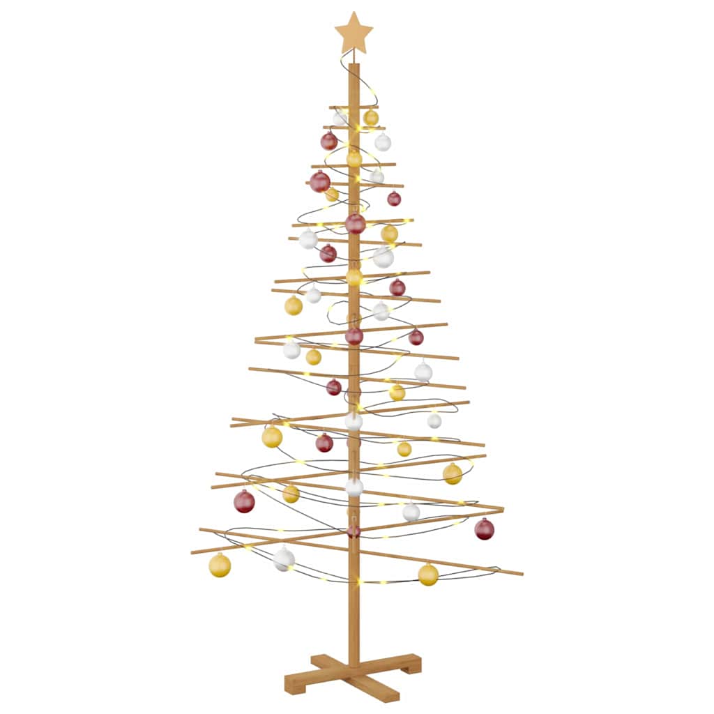 Holz Weihnachtsbaum mit Ständer Braun 180 cm Bambus